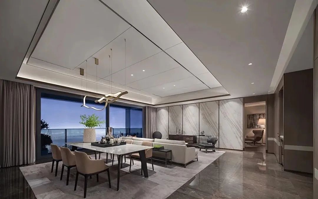深圳湾顶级豪宅大平层样板间 让景观与室内融为一体 scda新作 首