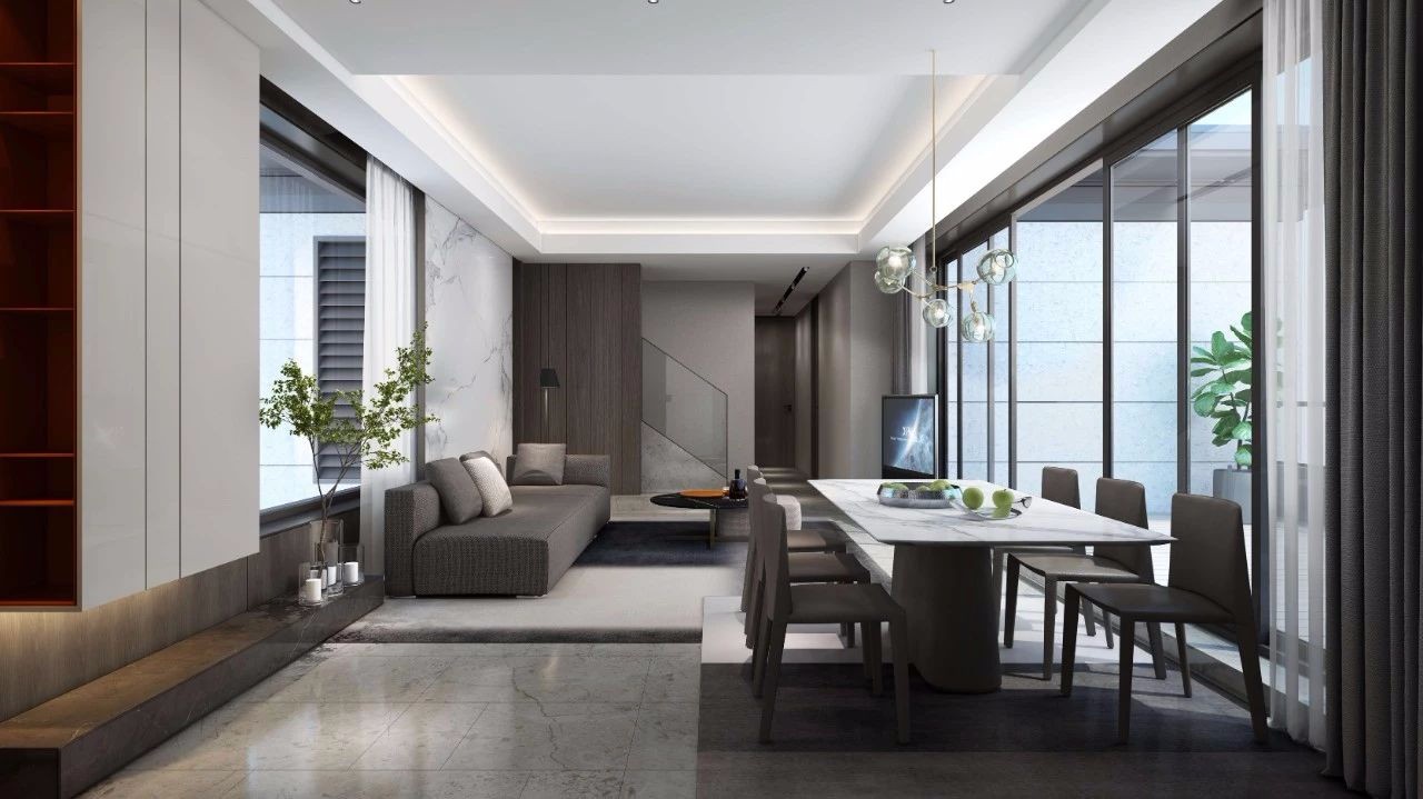 高端别墅样板房丨静谧悠然的简约设计