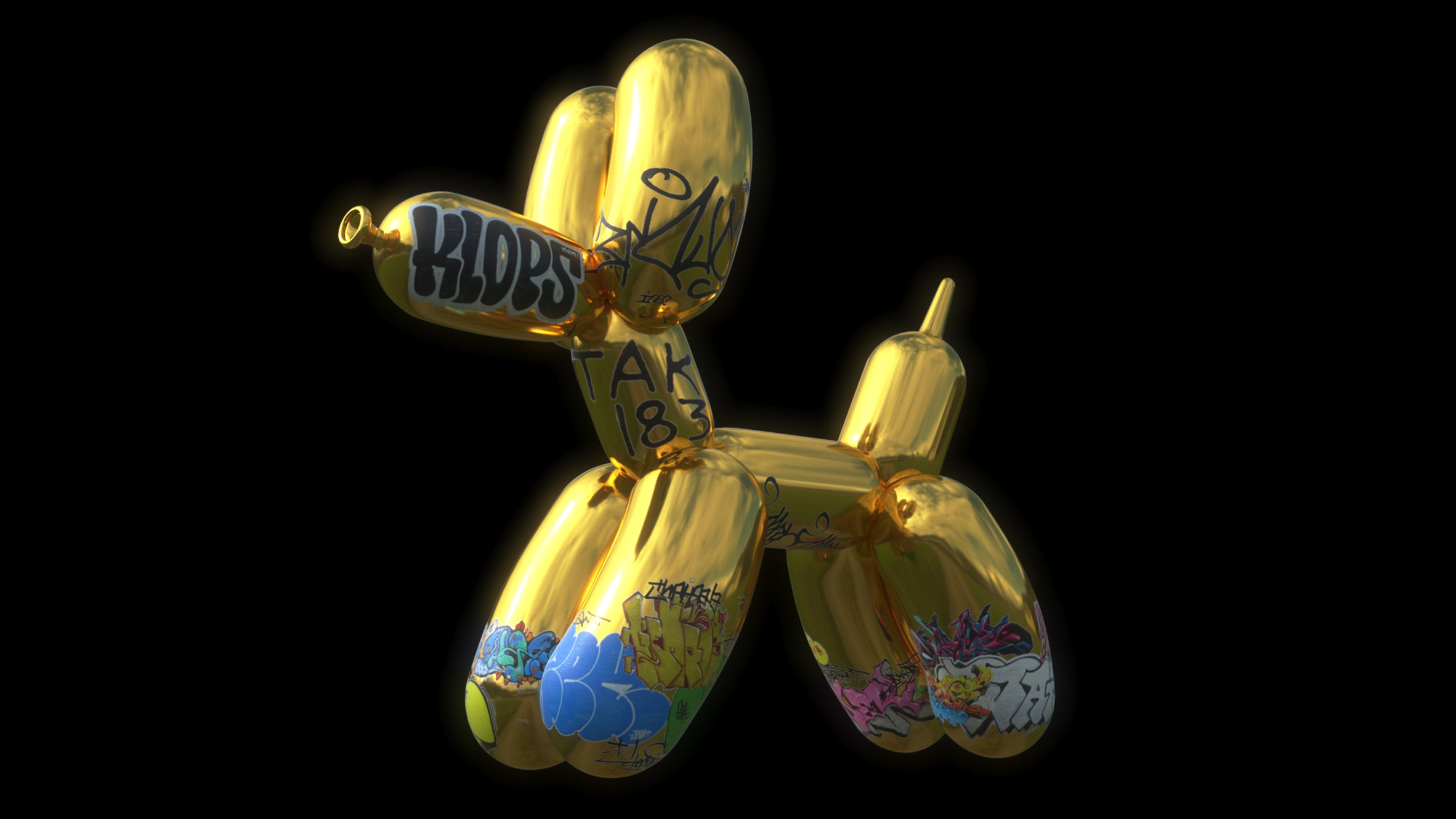 sebastian errazuriz vandalises ar version of jeff koons