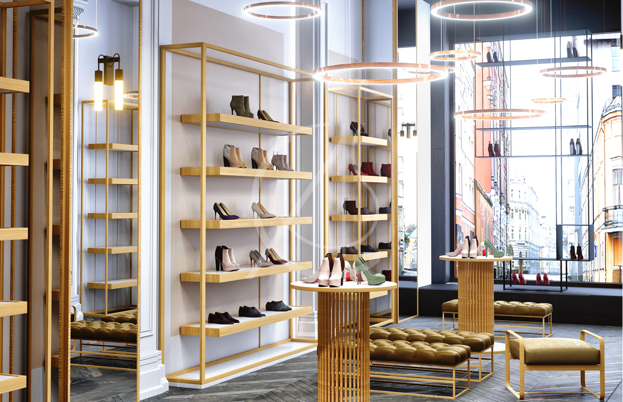 luxury shoe store design