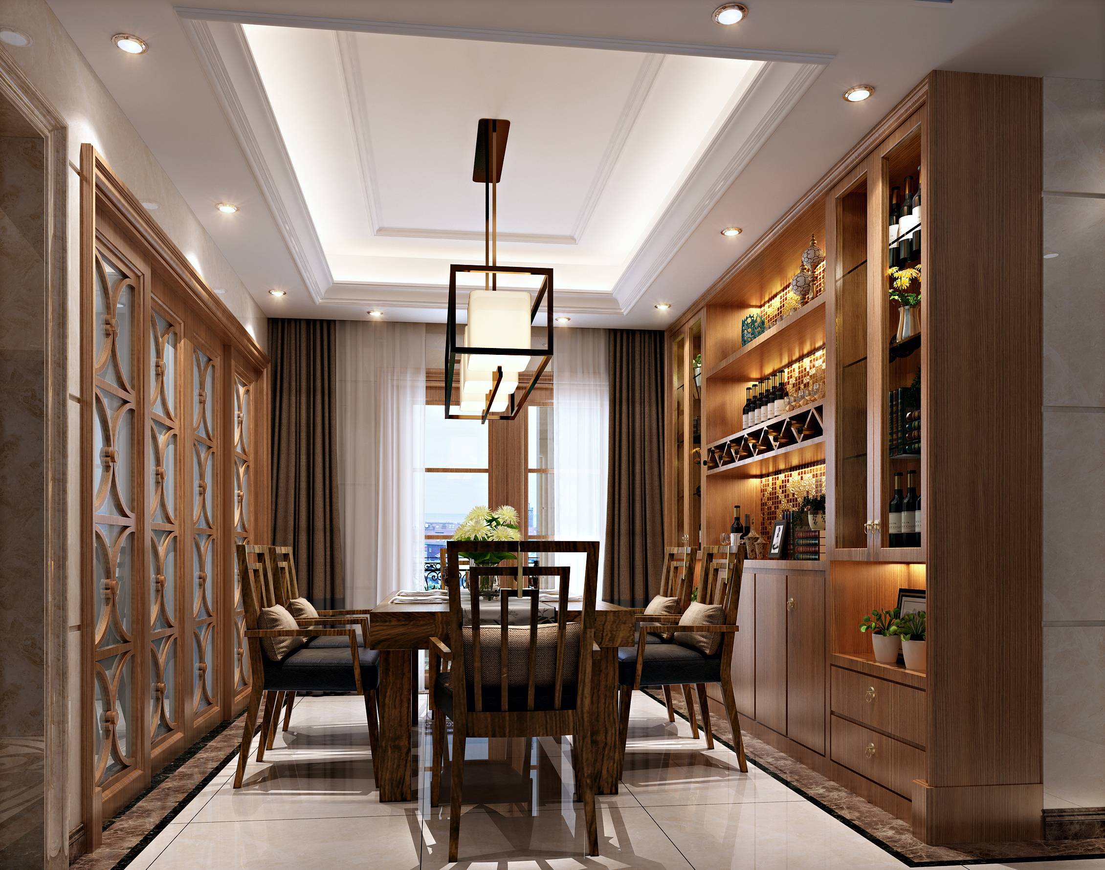 简欧-新中式家装效果图-23