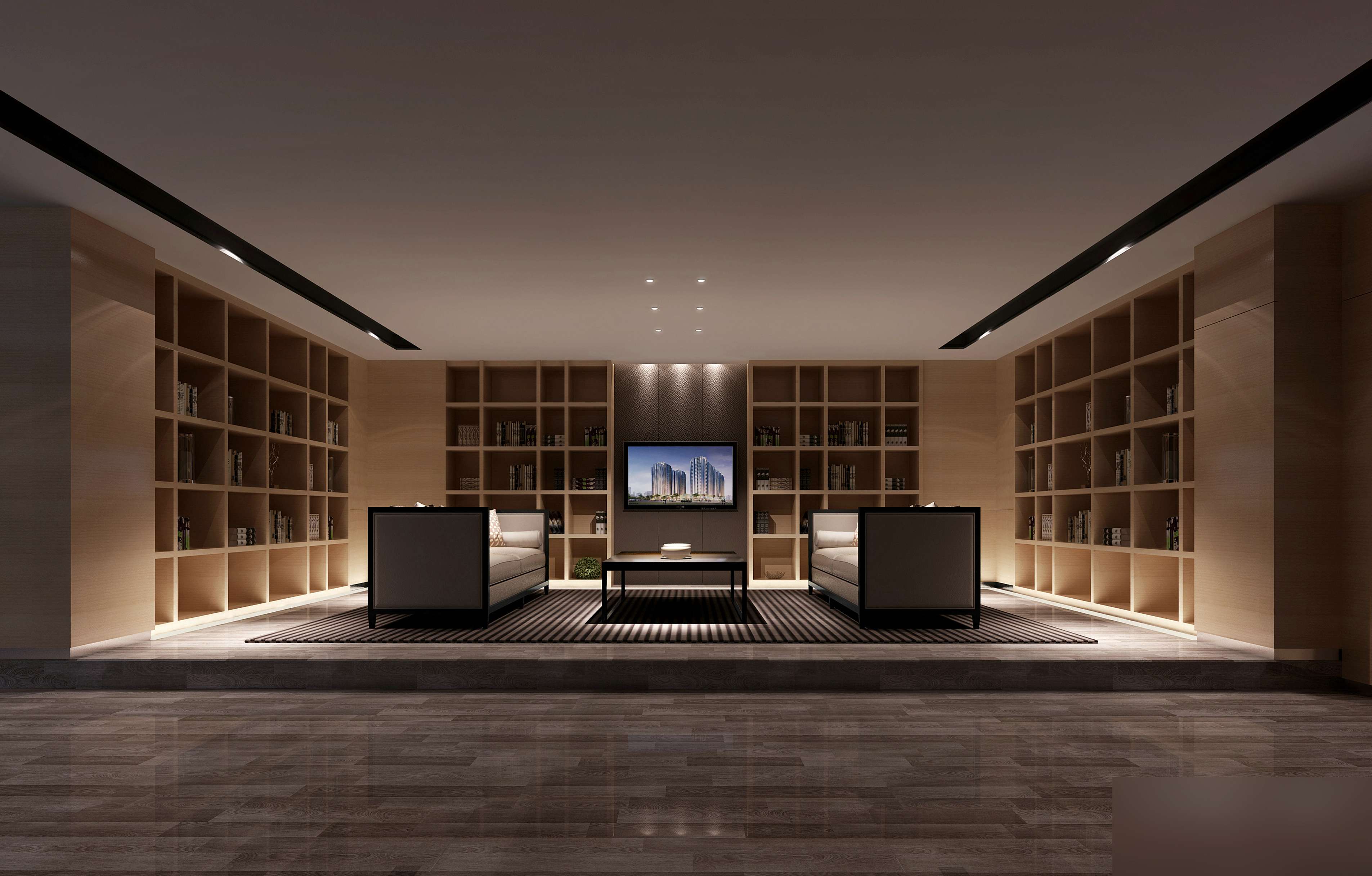 [办公空间] 新中式现代简约办公室