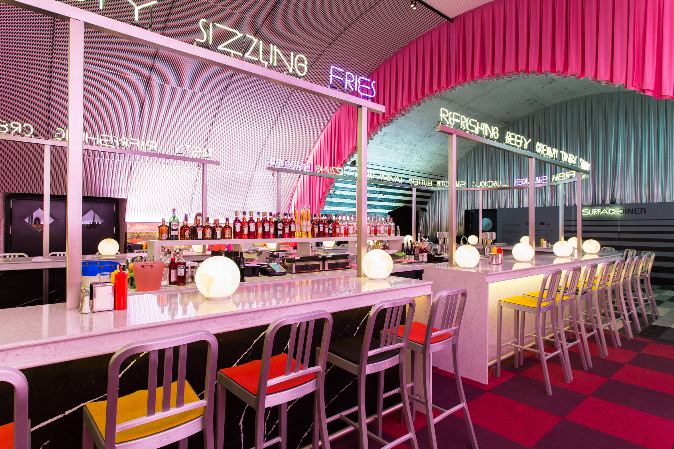 the diner pop-up restaurant serves a slice of americana in milan